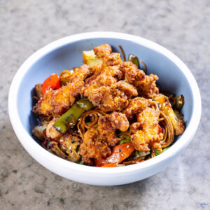 Noodles with Breaded Chicken